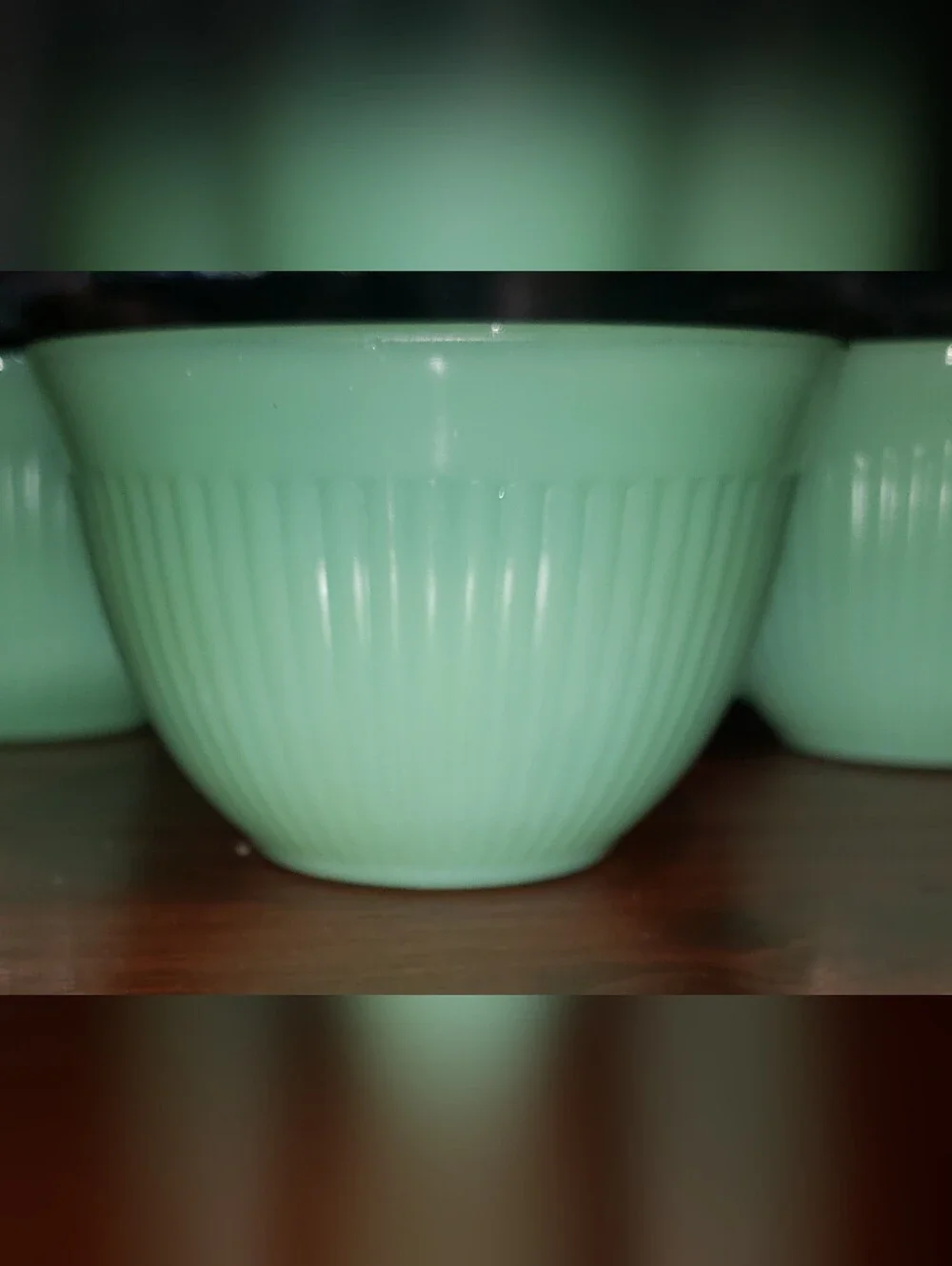 Vintage Ribbed Jadeite Cups